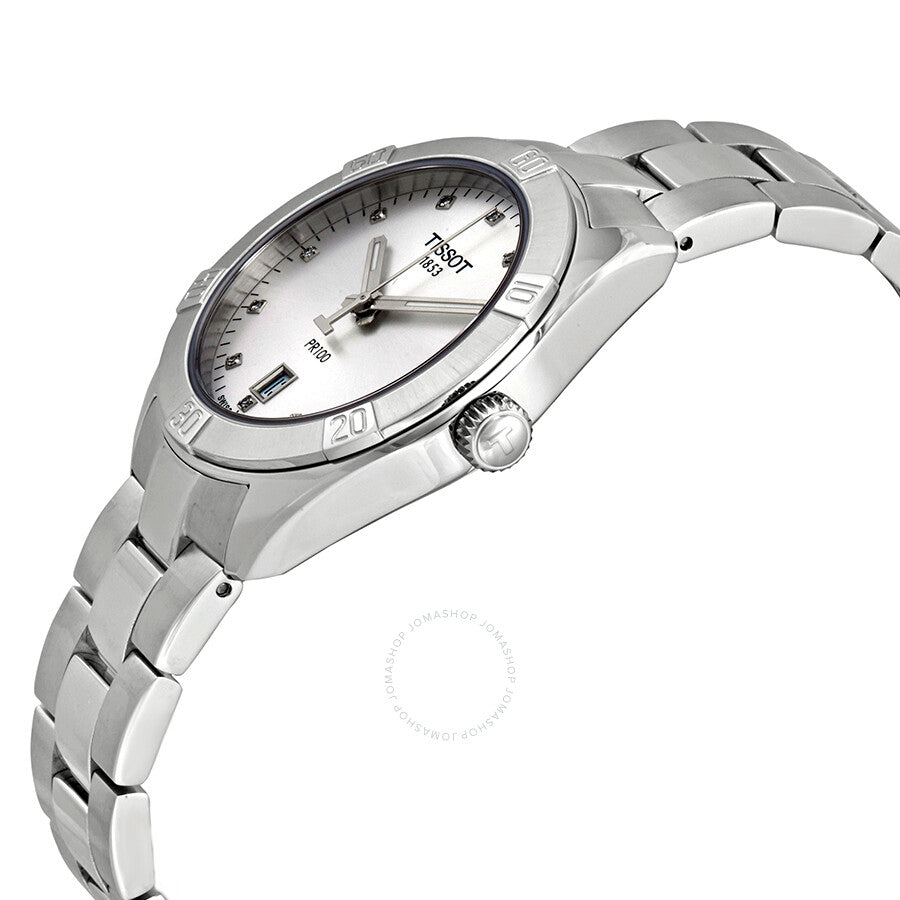 Tissot PR 100 Diamond Silver Dial Ladies Watch T101.910.11.036.00 - Dawson Watches #2
