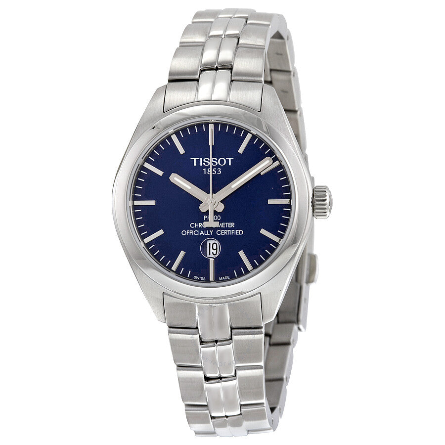 Tissot PR 100 Blue Dial Stainless Steel Ladies Watch T101.251.11.041.00 - Dawson Watches