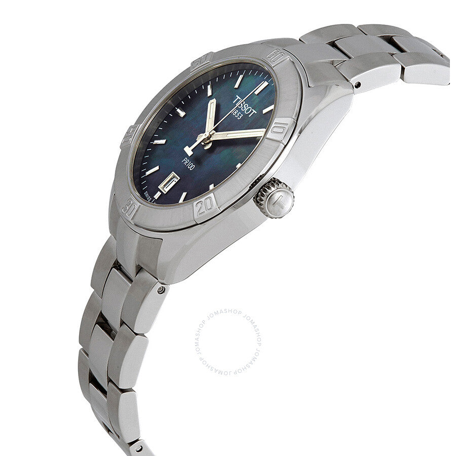 Tissot PR 100 Sport Chic Black Mother of Pearl Dial Ladies Watch T101.910.11.121.00 - Dawson Watches #2