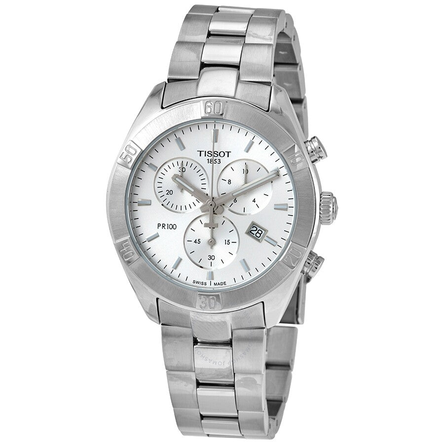 Tissot PR 100 Sport Chic Chronograph Quartz Silver Dial Watch T101.917.11.031.00 - Dawson Watches