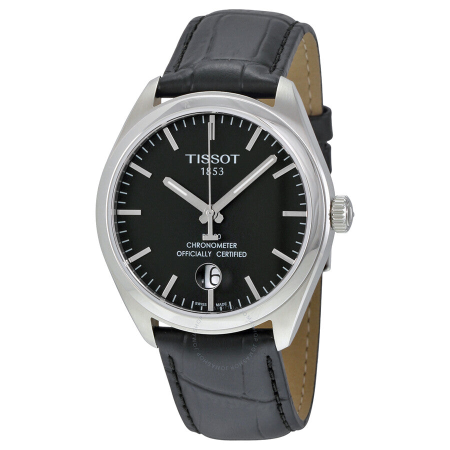 Tissot PR100 Black Dial Black Leather Men's Watch T1014511605100 - Dawson Watches