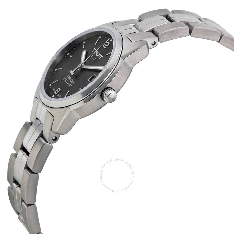 Tissot PR100 Anthracite Dial Titanium Bracelet Ladies Watch T0493104406700 - Dawson Watches #2