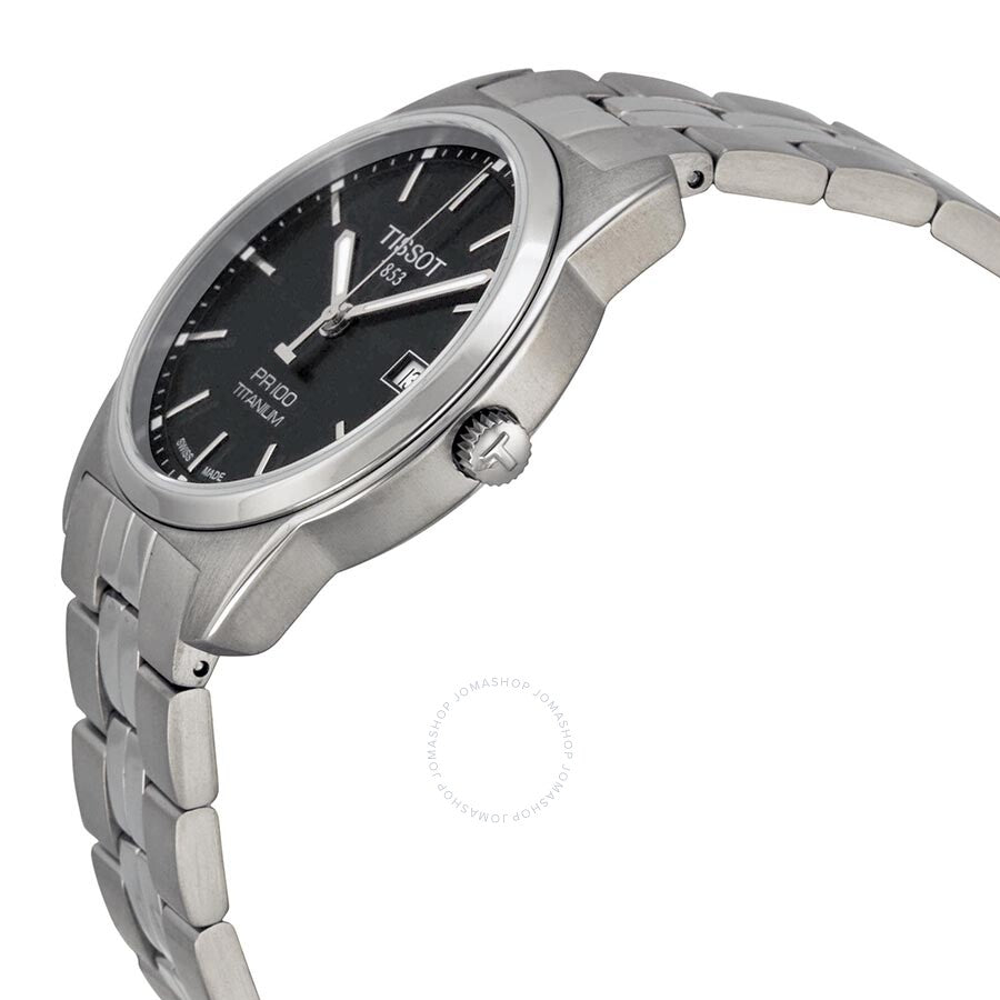 Tissot PR100 Black Dial Titanium Men's Watch T0494104405100 - Dawson Watches #2