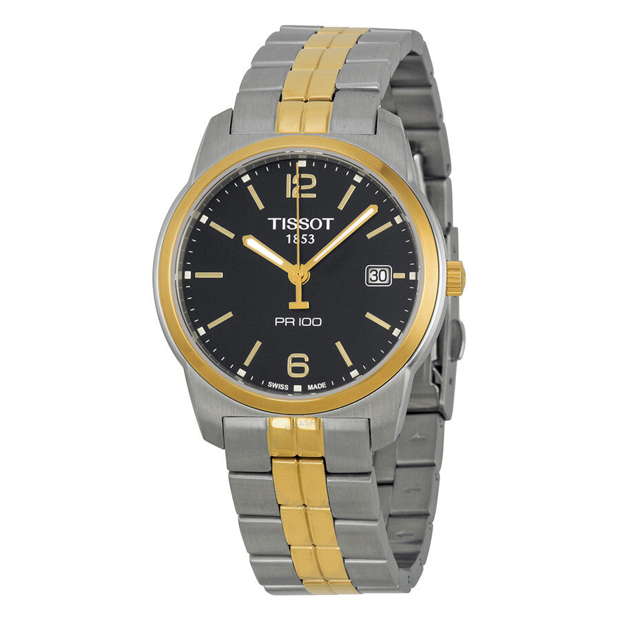 Tissot PR100 Black Dial Two-tone Men's Watch T0494102205701 - Dawson Watches