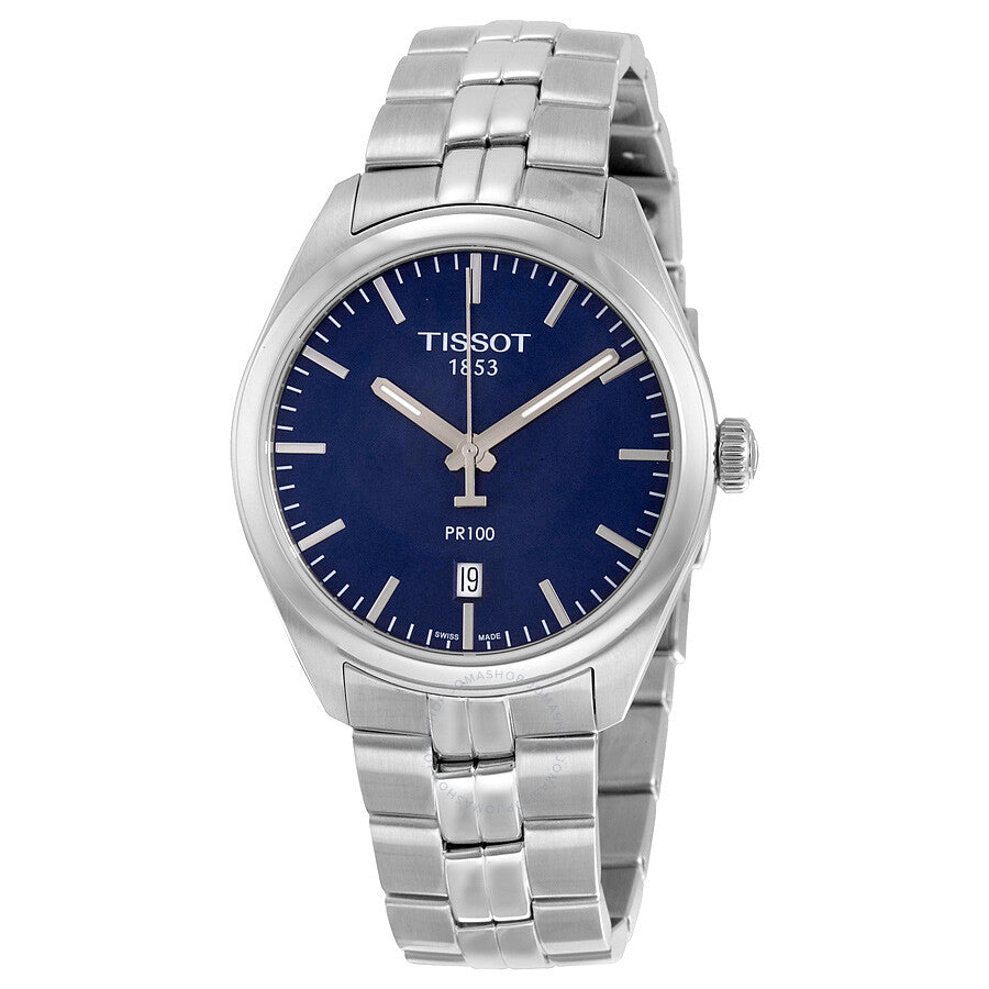 Tissot PR100 Blue Dial Stainless Steel Men's Watch T1014101104100 - Dawson Watches