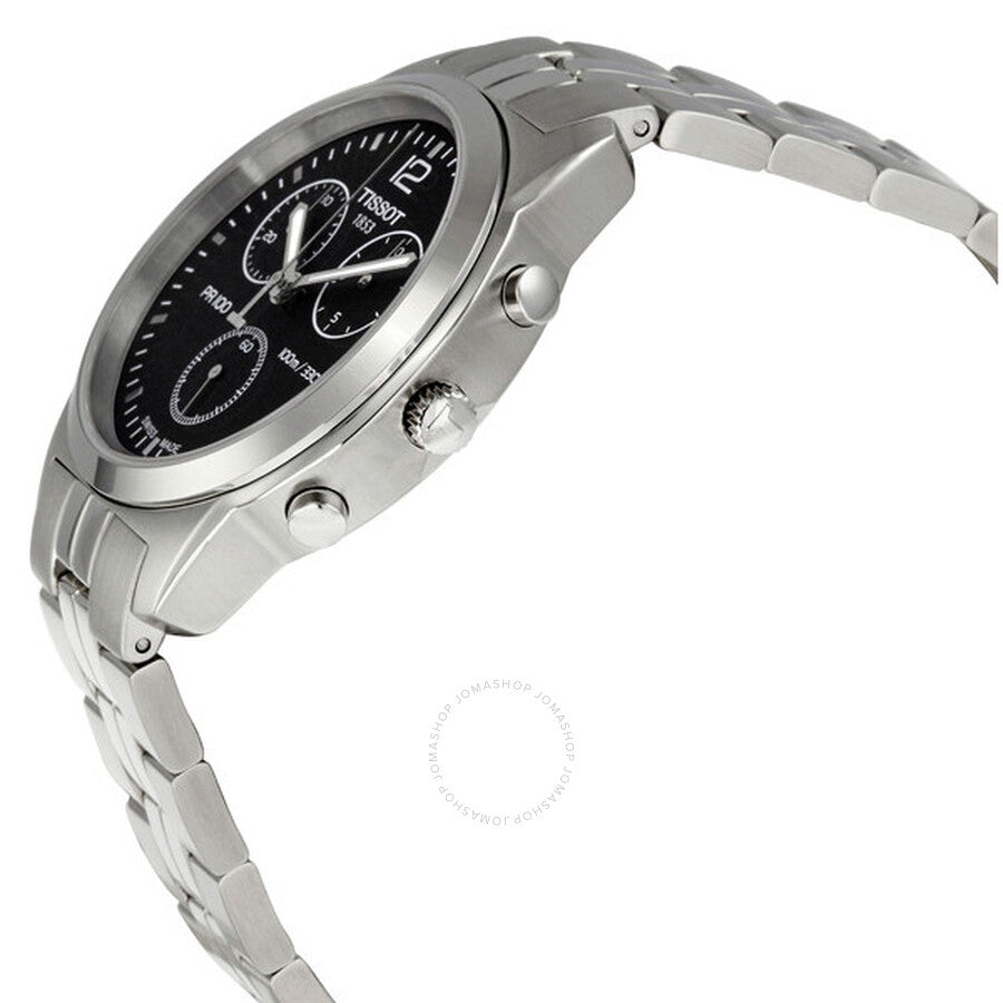 Tissot PR100 Chronograph Black Dial Men's Watch T0494171105700 - Dawson Watches #2