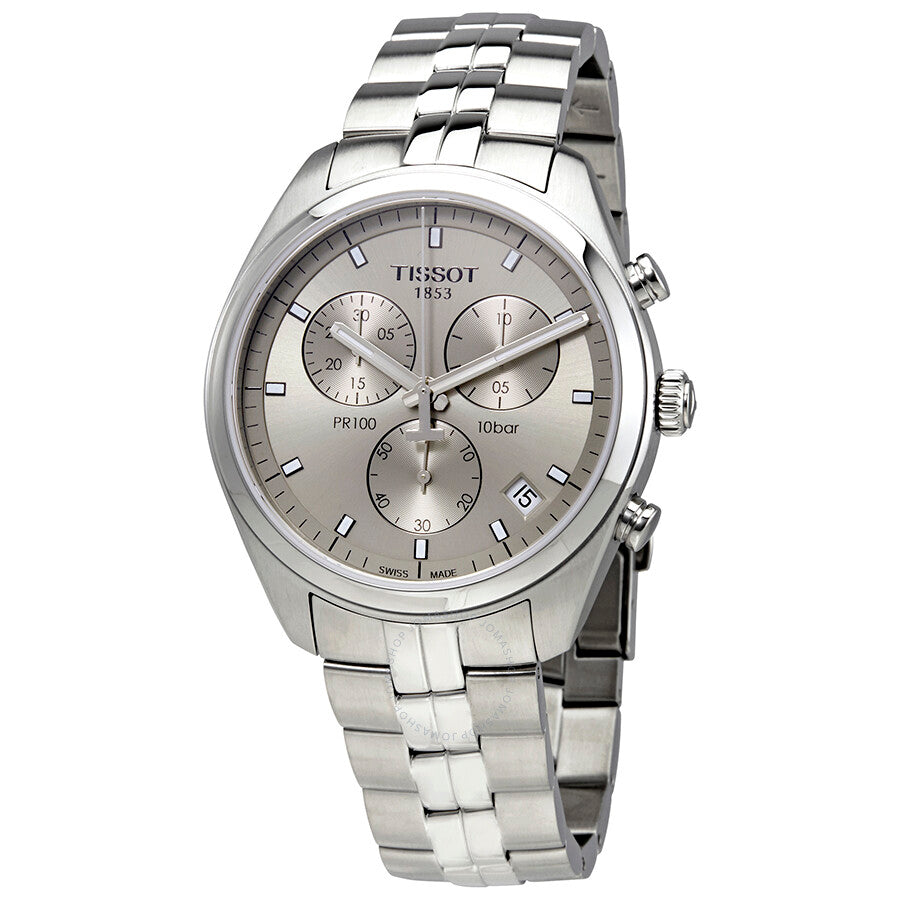 Tissot PR100 Chronograph Rhodium Dial Men's Watch T1014171107100 - Dawson Watches