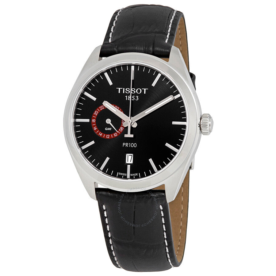 Tissot PR100 Dual Time Black Dial Men's Watch T101.452.16.051.00 - Dawson Watches