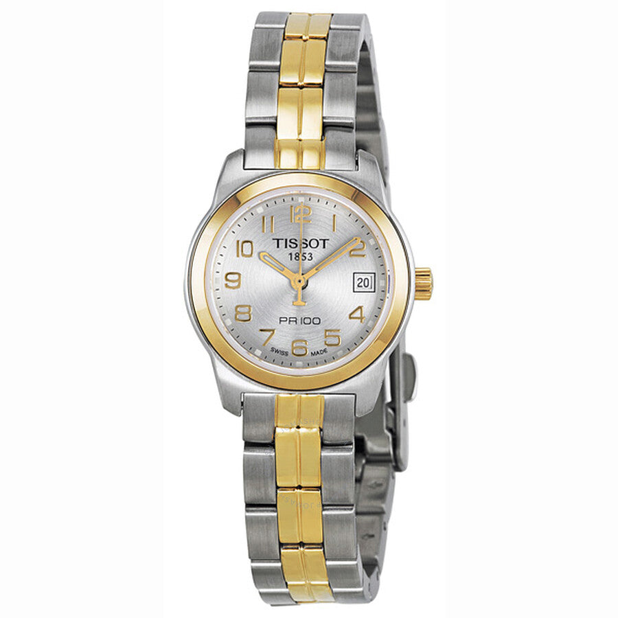 Tissot PR100 Silver Dial Two-tone Ladies Watch T0492102203200 - Dawson Watches