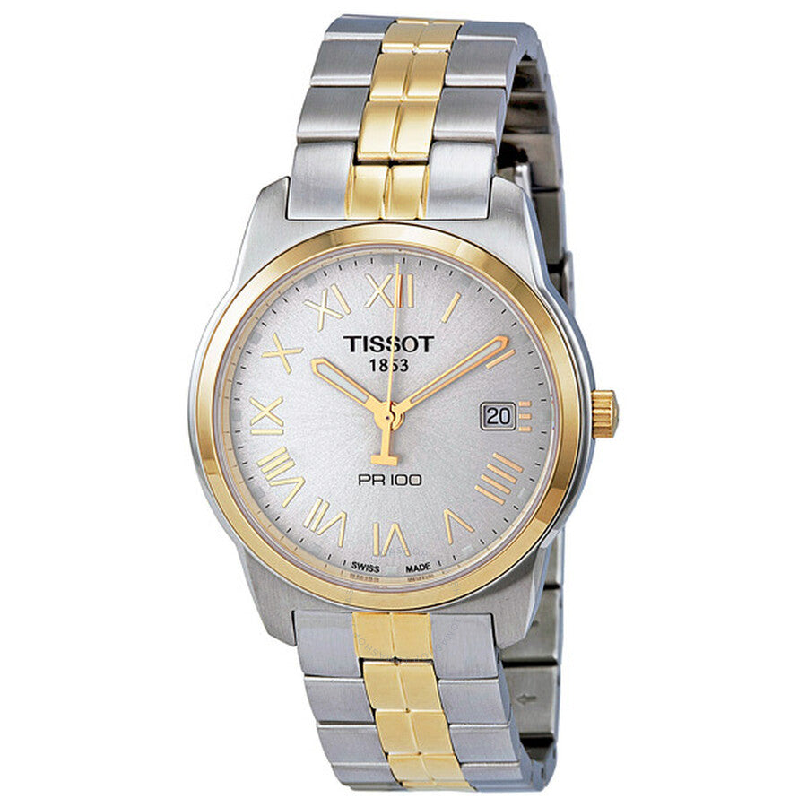 Tissot PR100 Silver Dial Two-Tone Stainless Steel Men's Watch T0494102203301 - Dawson Watches