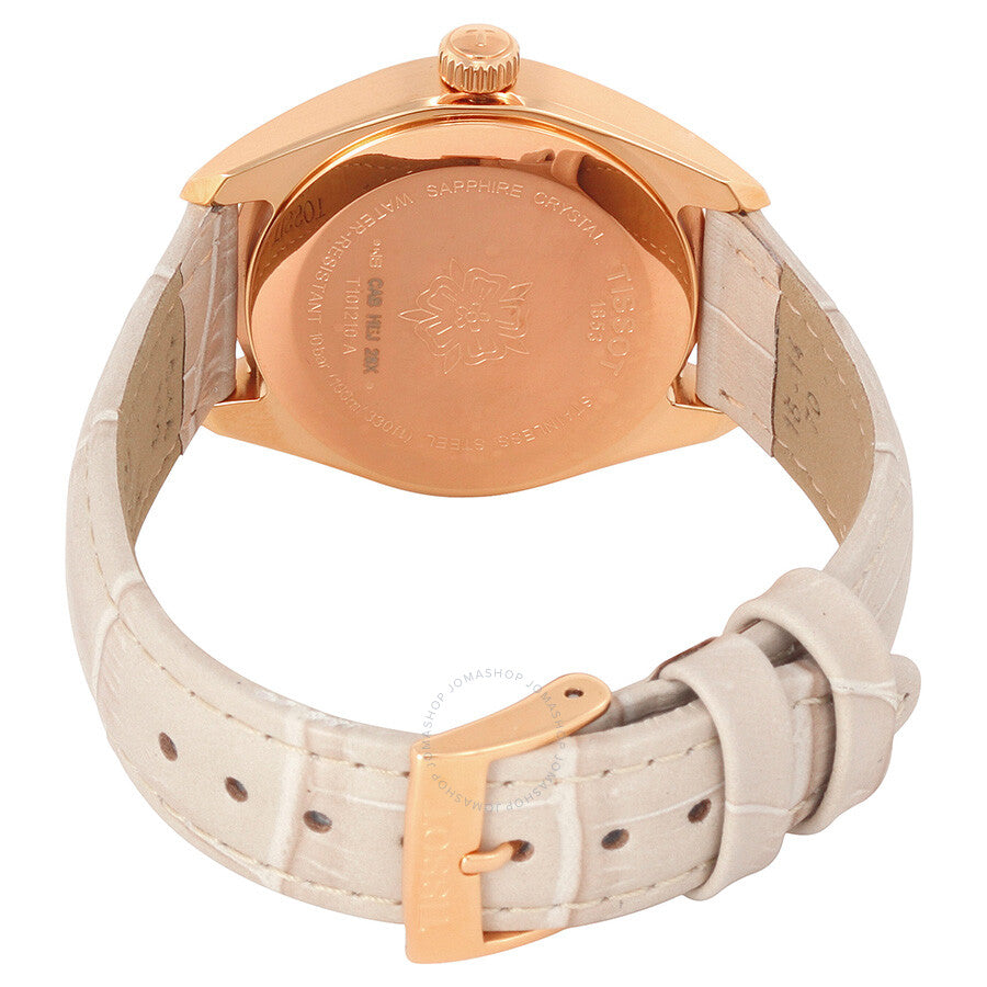 Tissot PR100 Silver Dial White Leather Ladies Watch T101.210.36.031.00 - Dawson Watches #3