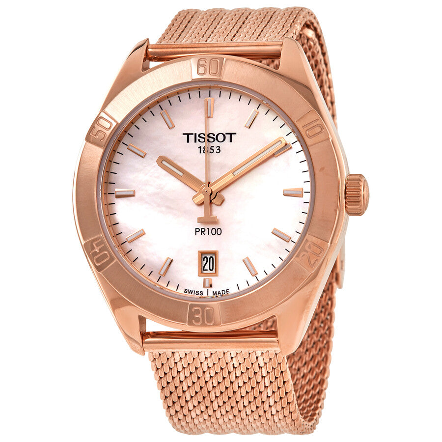 Tissot PR100 Sport Chic Pink Mother of Pearl Dial Ladies Watch T101.910.33.151.00 - Dawson Watches