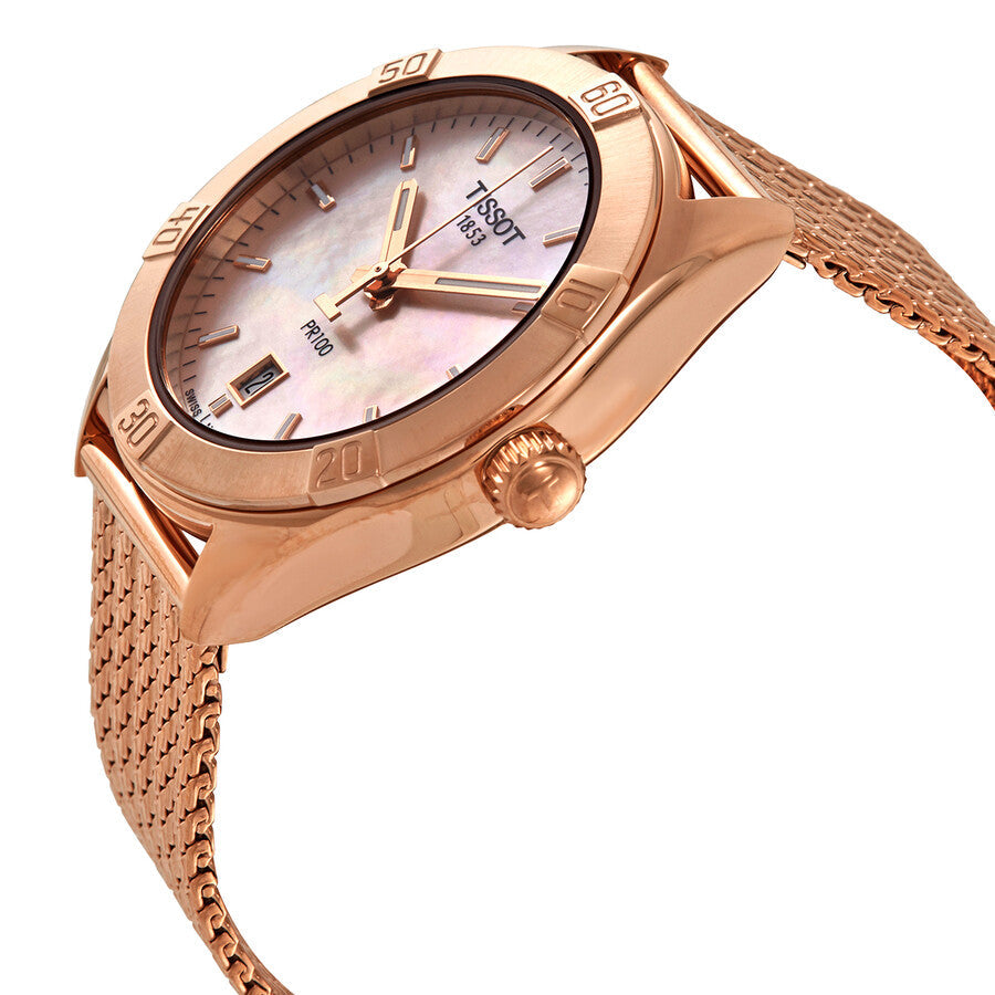 Tissot PR100 Sport Chic Pink Mother of Pearl Dial Ladies Watch T101.910.33.151.00 - Dawson Watches #2