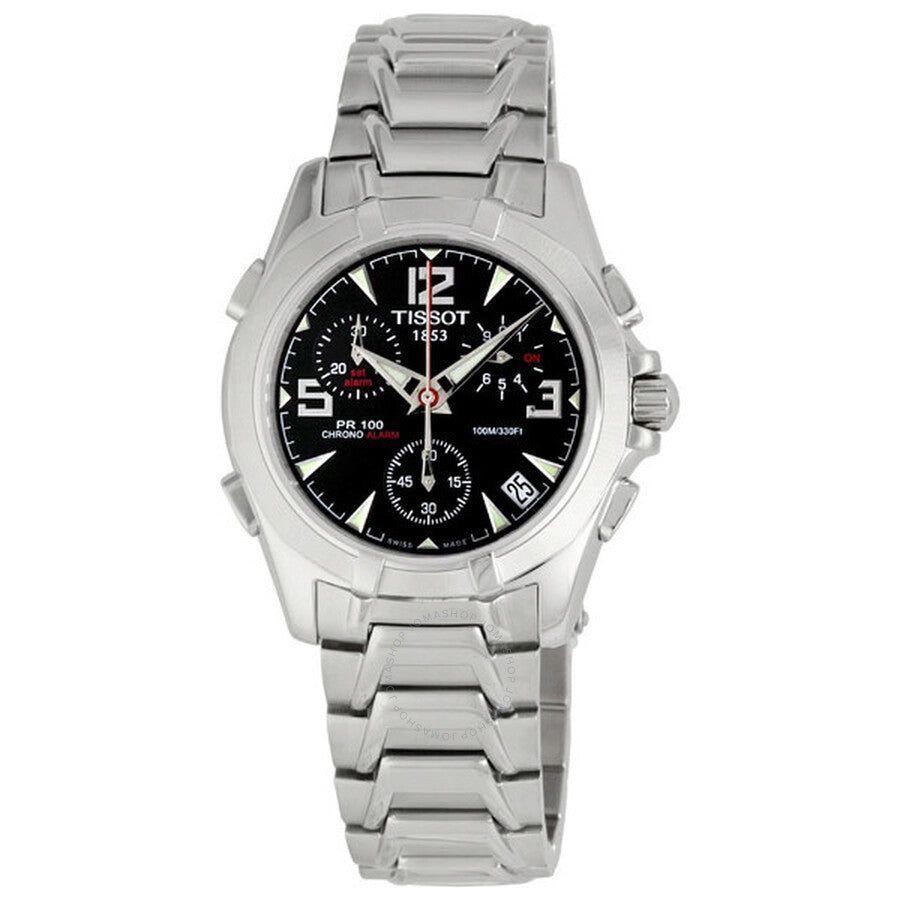 Tissot PR100 Steel Chronograph Black Men's Watch T14.1.486.52 - Dawson Watches