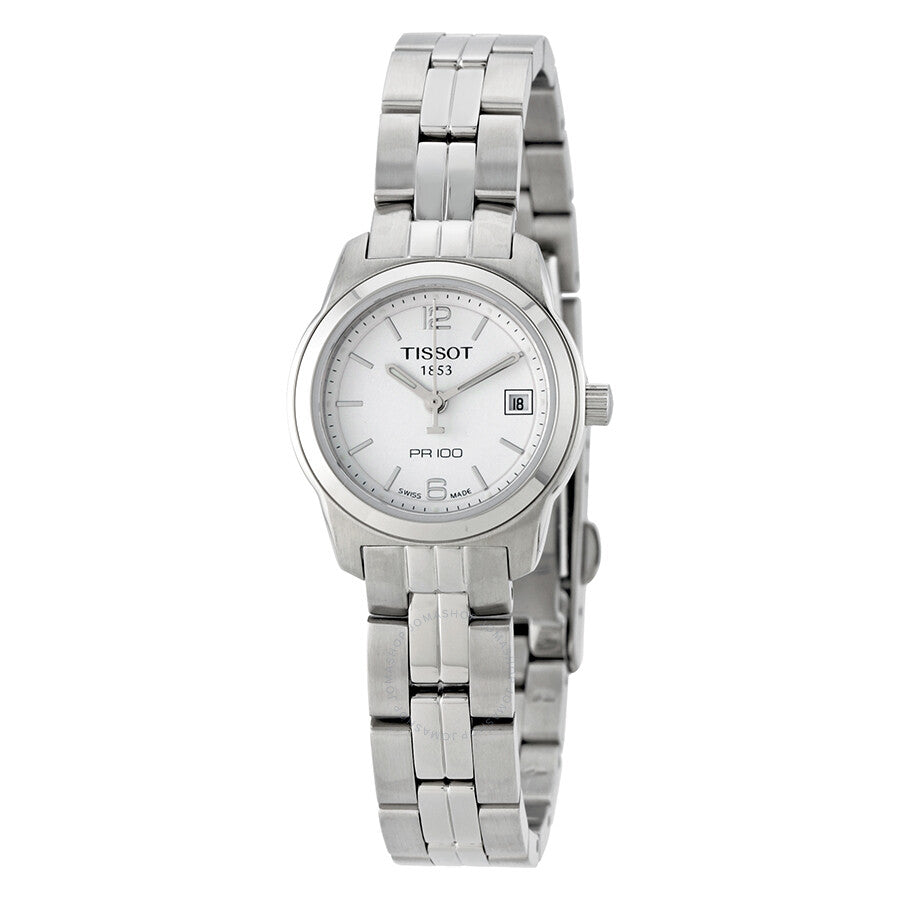 Tissot PR100 White Dial Stainless Steel Ladies Watch T0492101101700 - Dawson Watches