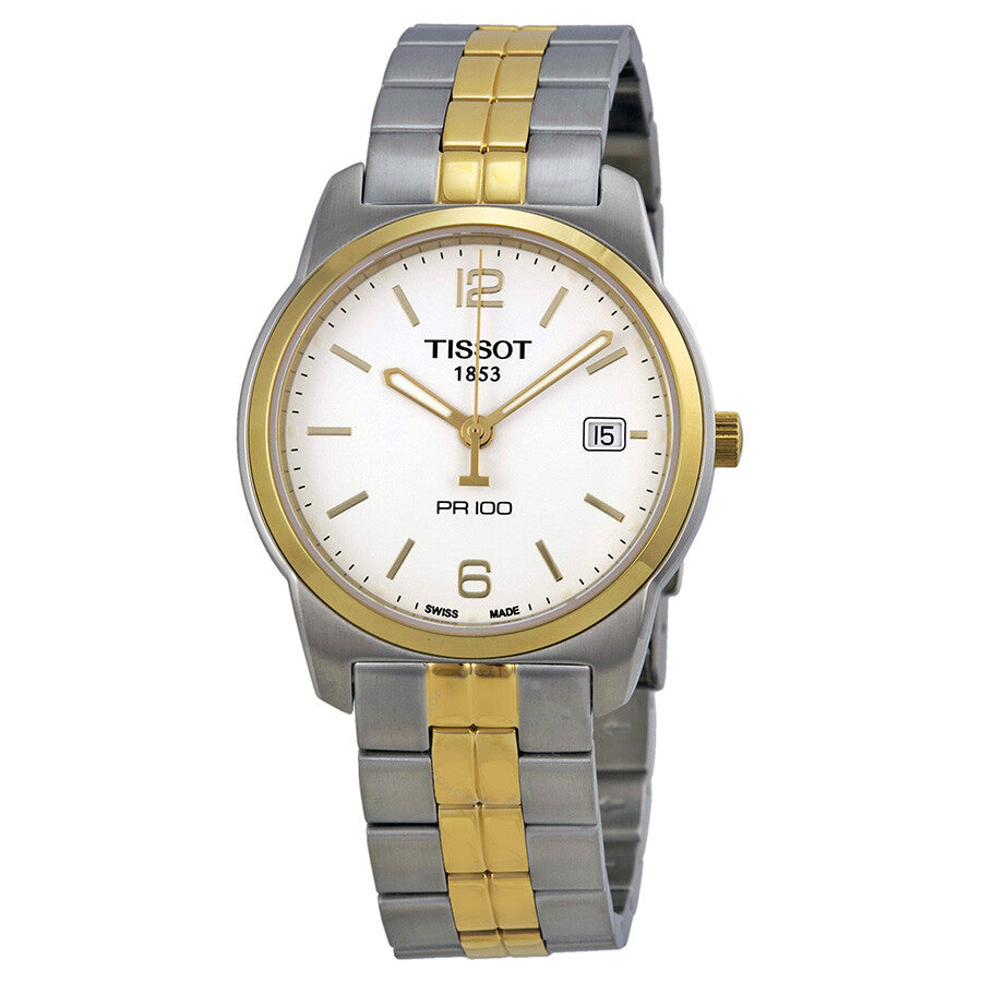 Tissot PR100 White Dial Two-tone Men's Watch T0494102201700 - Dawson Watches