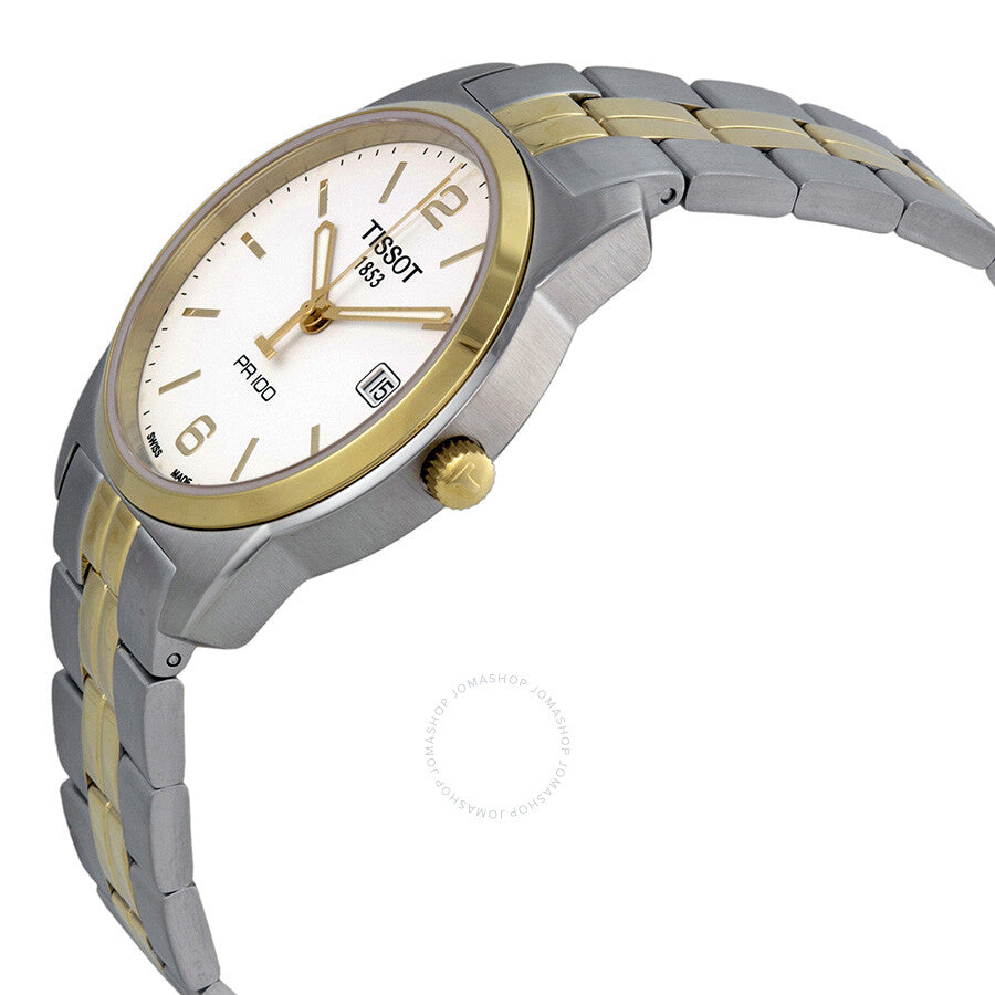 Tissot PR100 White Dial Two-tone Men's Watch T0494102201700 - Dawson Watches #2