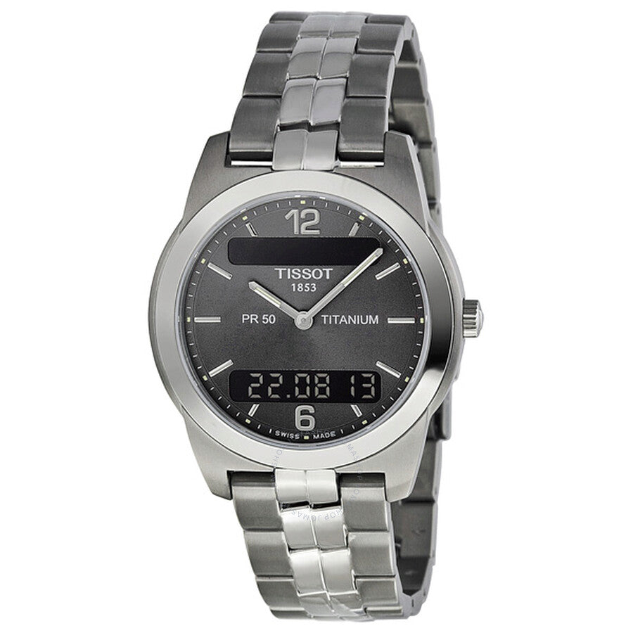 Tissot PR 50 Titanium Analog/Digital Grey Men's Watch T34.7.487.62 - Dawson Watches