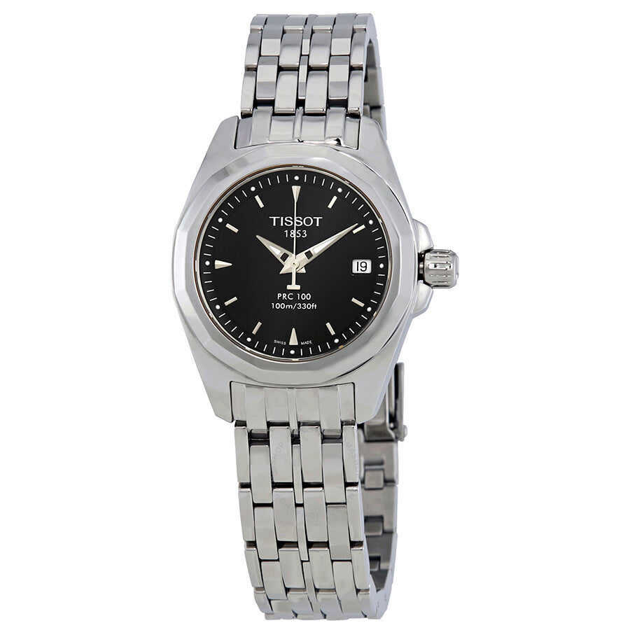 Tissot PRC 100 Black Dial Ladies Watch T008.010.11.051.00 - Dawson Watches
