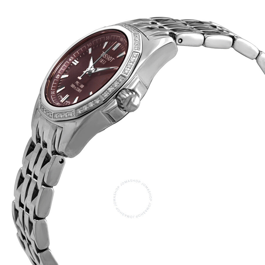 Tissot PRC 100 Chronograph Quartz Brown Dial Ladies Watch T22.1.181.11 - Dawson Watches #2