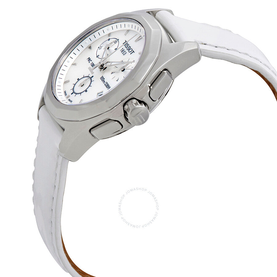 Tissot PRC 100 Chronograph Silver Dial Ladies Watch T008.217.16.111.00 - Dawson Watches #2