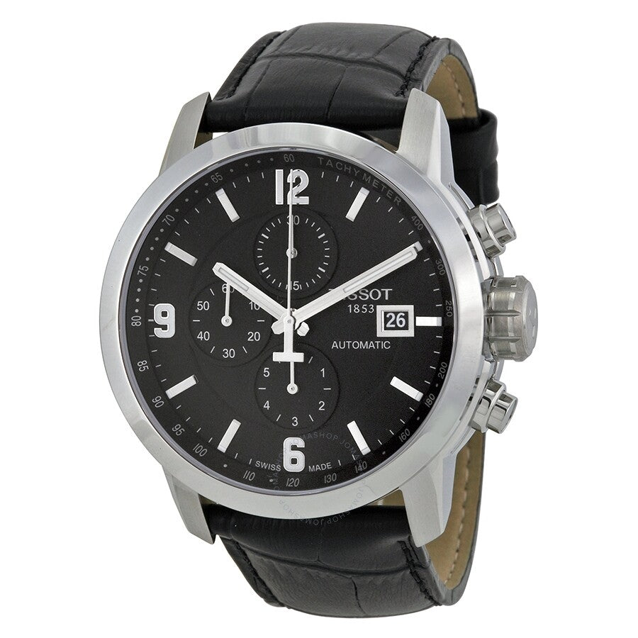 Tissot PRC 200 Black Dial Automatic Men's Leather Watch T055.427.16.057.00 - Dawson Watches