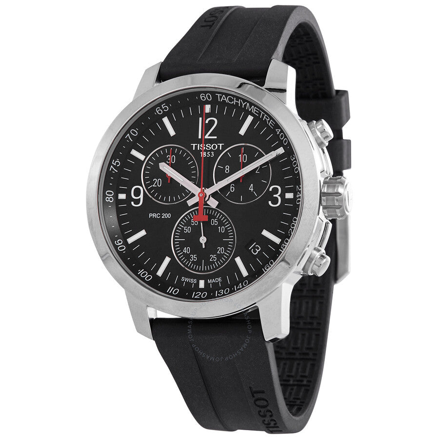 Tissot PRC 200 Chronograph Quartz Black Dial Men's Watch T114.417.17.057.00 - Dawson Watches