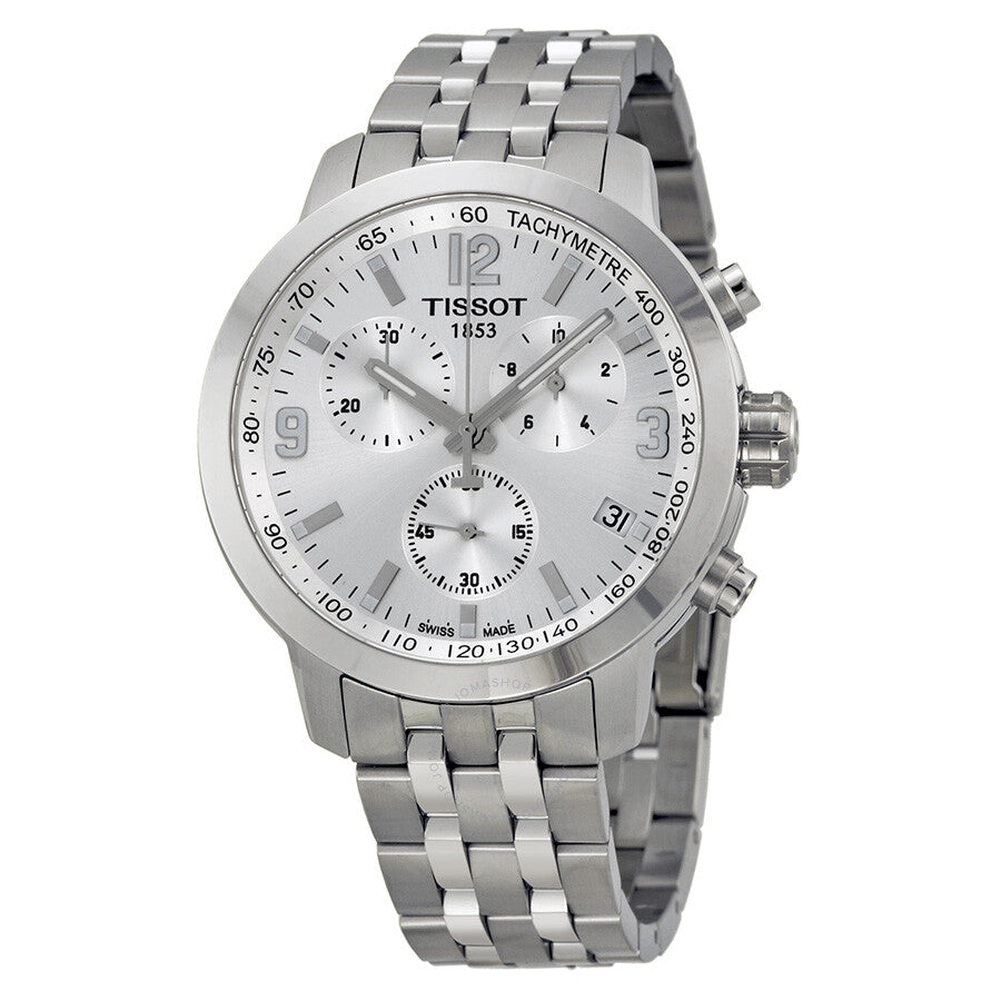 Tissot PRC 200 Chronograph Silver Dial Men's Watch T0554171103700 - Dawson Watches