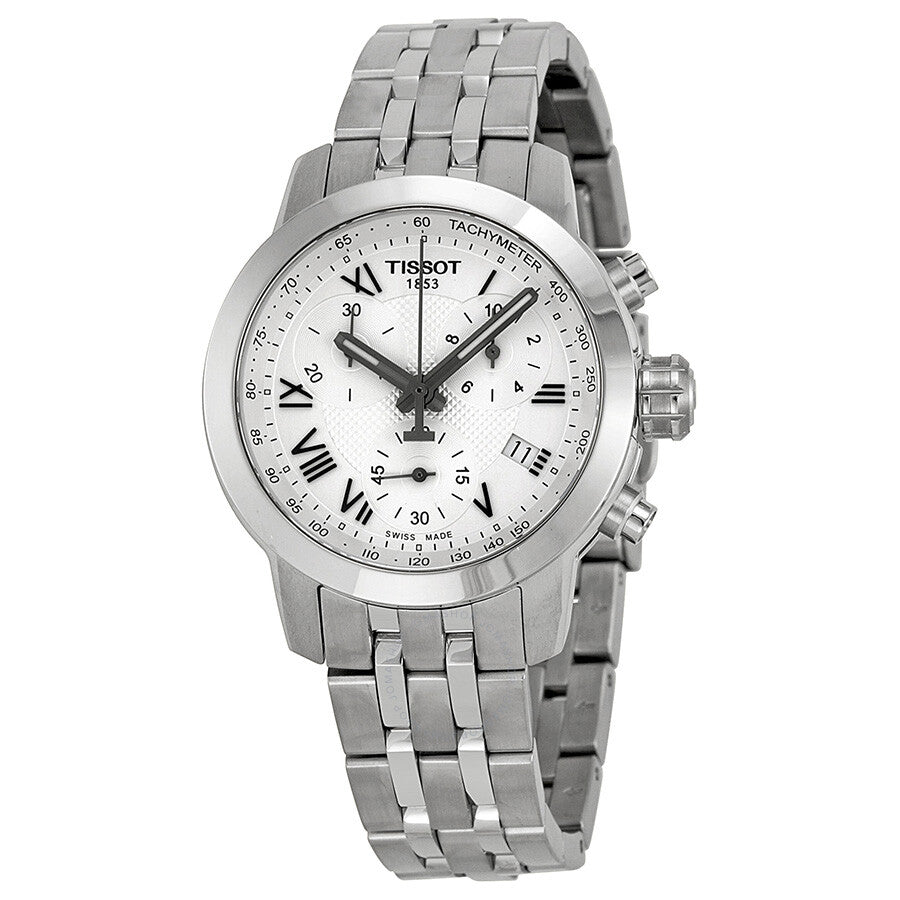 Tissot PRC 200 Chronograph White Dial Ladies Watch T055.217.11.033.00 - Dawson Watches