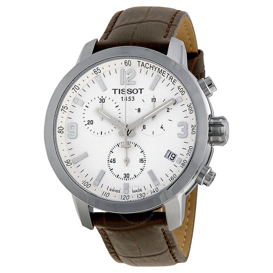 Tissot PRC 200 Chronograph White Dial Men's Watch T0554171601701 - Dawson Watches