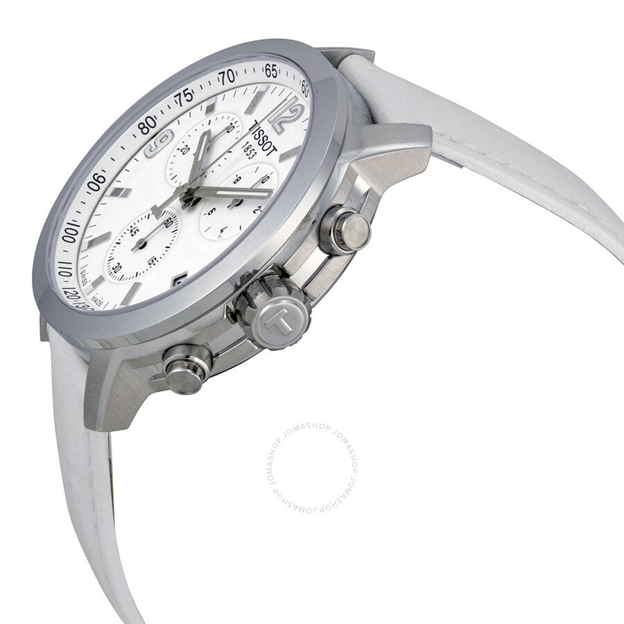 Tissot PRC 200 Chronograph White Dial Steel Watch T055.417.16.017.00 - Dawson Watches #2