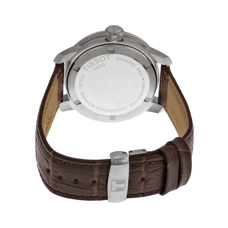 Tissot PRC 200 Quartz Silver Dial Brown Leather Men's Watch T0554101603700 - Dawson Watches #3