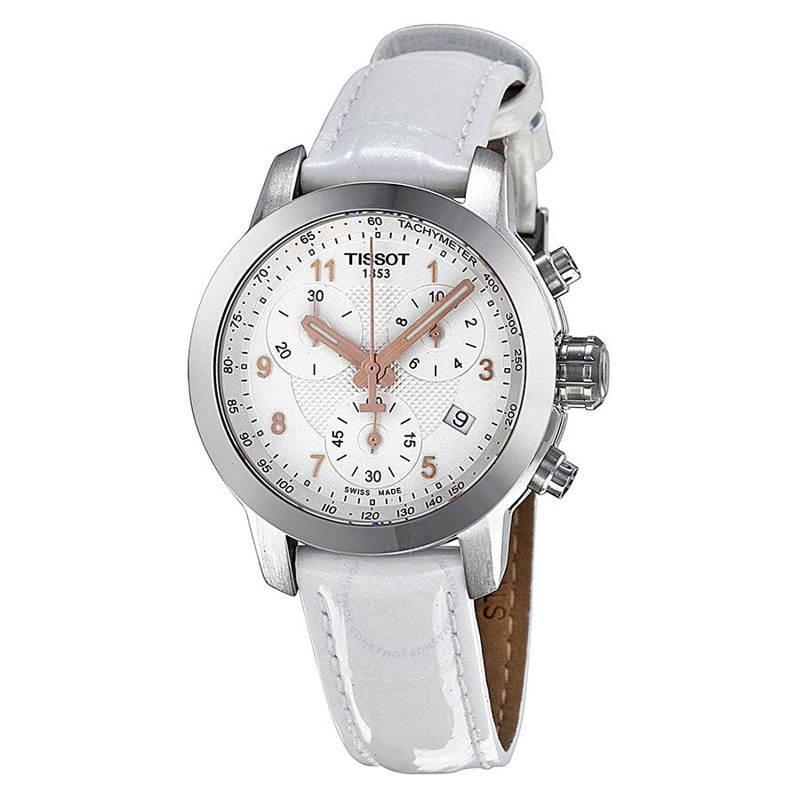Tissot PRC200 Chronograph Silver Dial Ladies Watch T0552171603201 - Dawson Watches