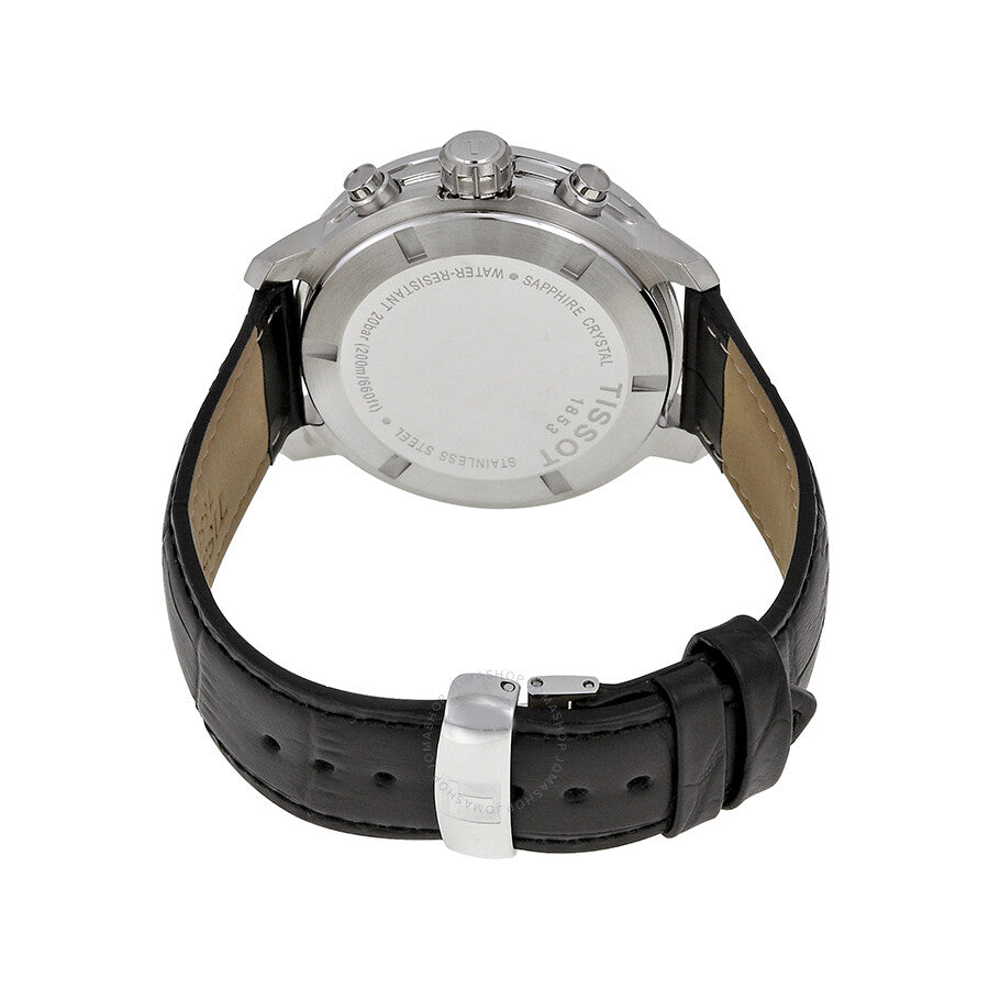 Tissot PRC200 Chronograph White Dial Black Leather Men's Watch T0554171603800 - Dawson Watches #3