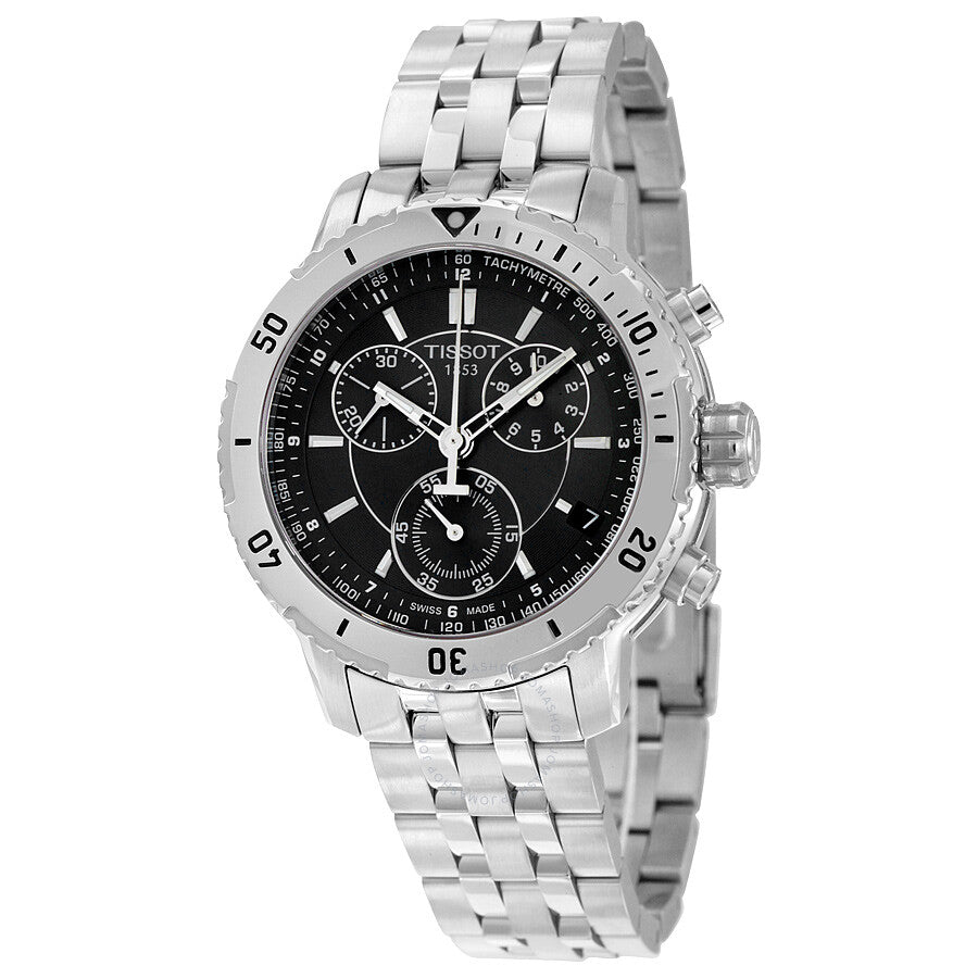 Tissot PRS 200 Chronograph Black Dial Men's Watch T0674171105100 - Dawson Watches