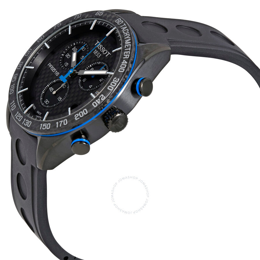 Tissot PRS 516 Chronograph Black Carbon Dial Men's Watch T1004173720100 - Dawson Watches #2