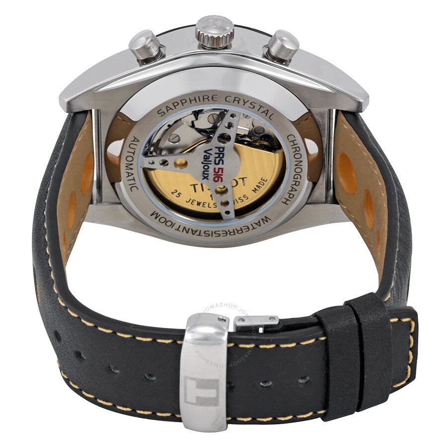 Tissot PRS516 Black Dial Black Leather Men's Watch T91.1.427.81 - Dawson Watches #3