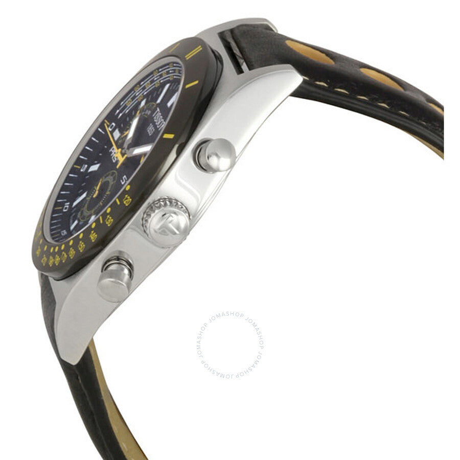 Tissot PRS516 Chronograph Black Dial Black Leather Men's Watch T91.1.428.51 - Dawson Watches #2