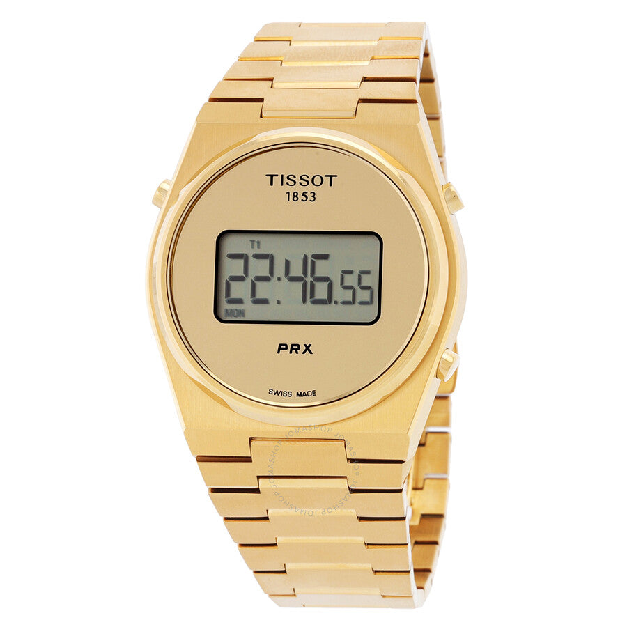 Tissot Prx Quartz Digital Gold Dial Unisex Watch T1374633302000 - Dawson Watches
