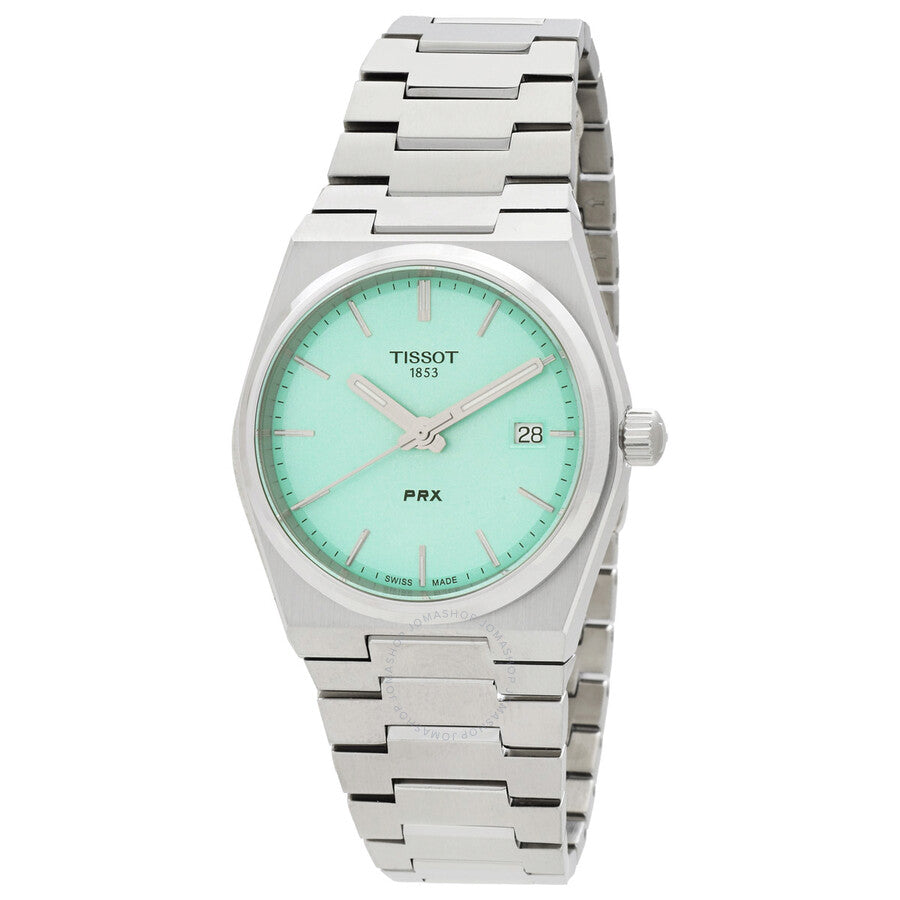 Tissot PRX Quartz Light Green 35mm Dial Ladies Watch T1372101109100 - Dawson Watches