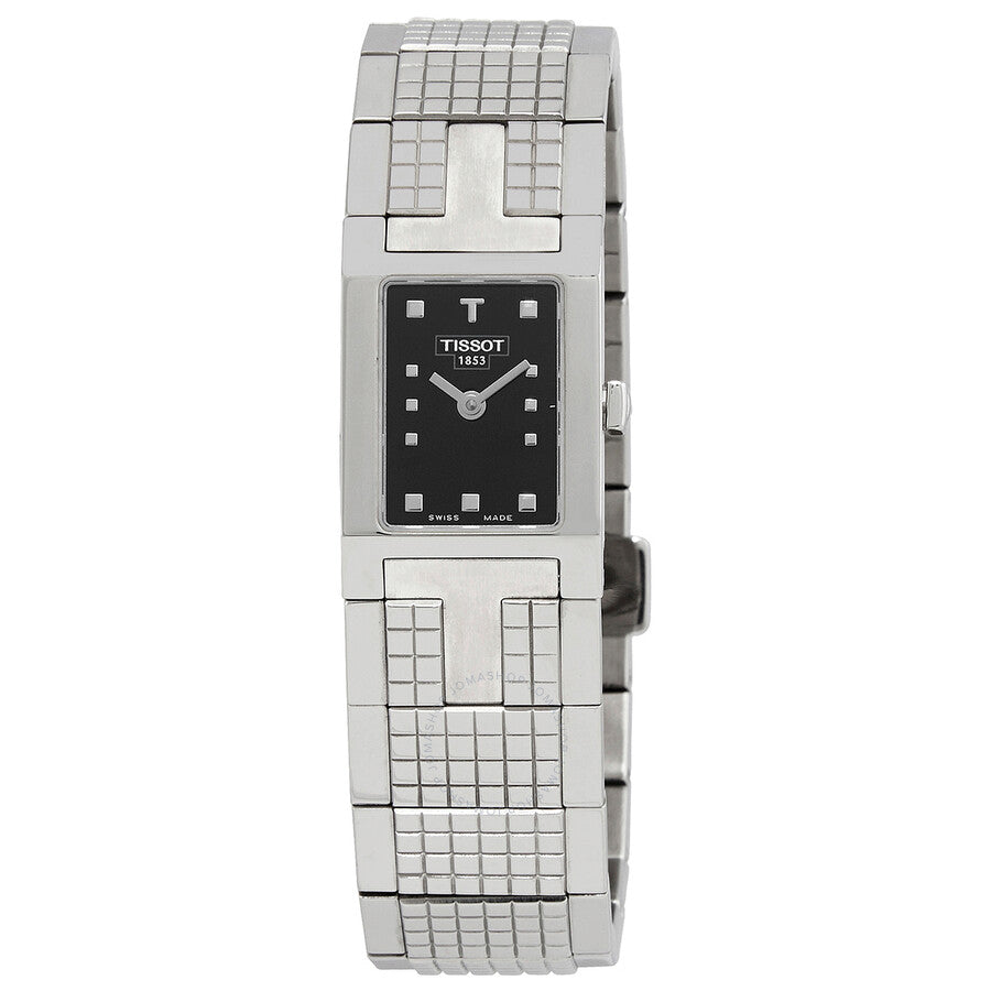 Tissot Quartz Black Dial Stainless Steel Ladies Watch T04.1.185.51 - Dawson Watches