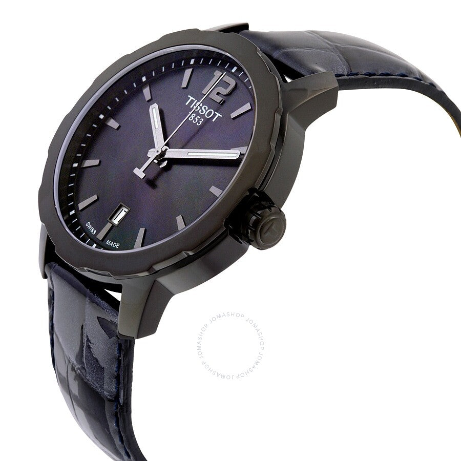 Tissot Quickster Black Mother of Pearl Dial Anthracite Leather Unisex Watch T0954103612700 - Dawson Watches #3