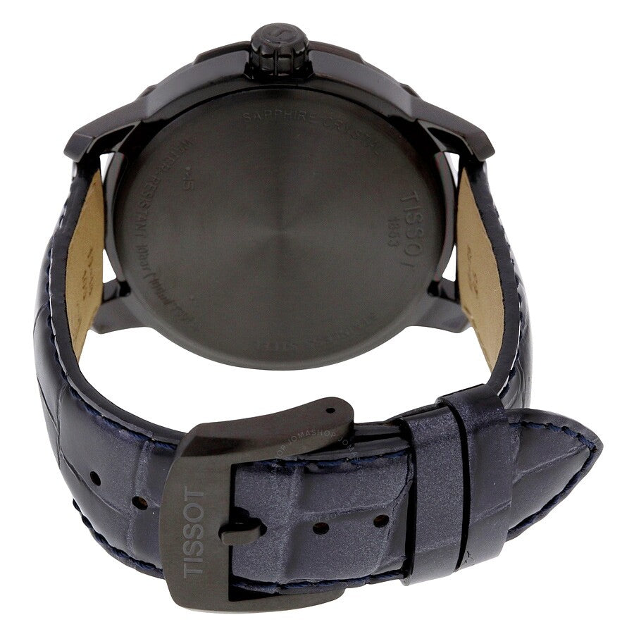 Tissot Quickster Black Mother of Pearl Dial Anthracite Leather Unisex Watch T0954103612700 - Dawson Watches #4