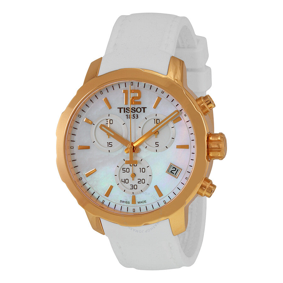 Tissot Quickster Chronograph Mother of Pearl Dial Ladies Sports Watch T0954173711700 - Dawson Watches