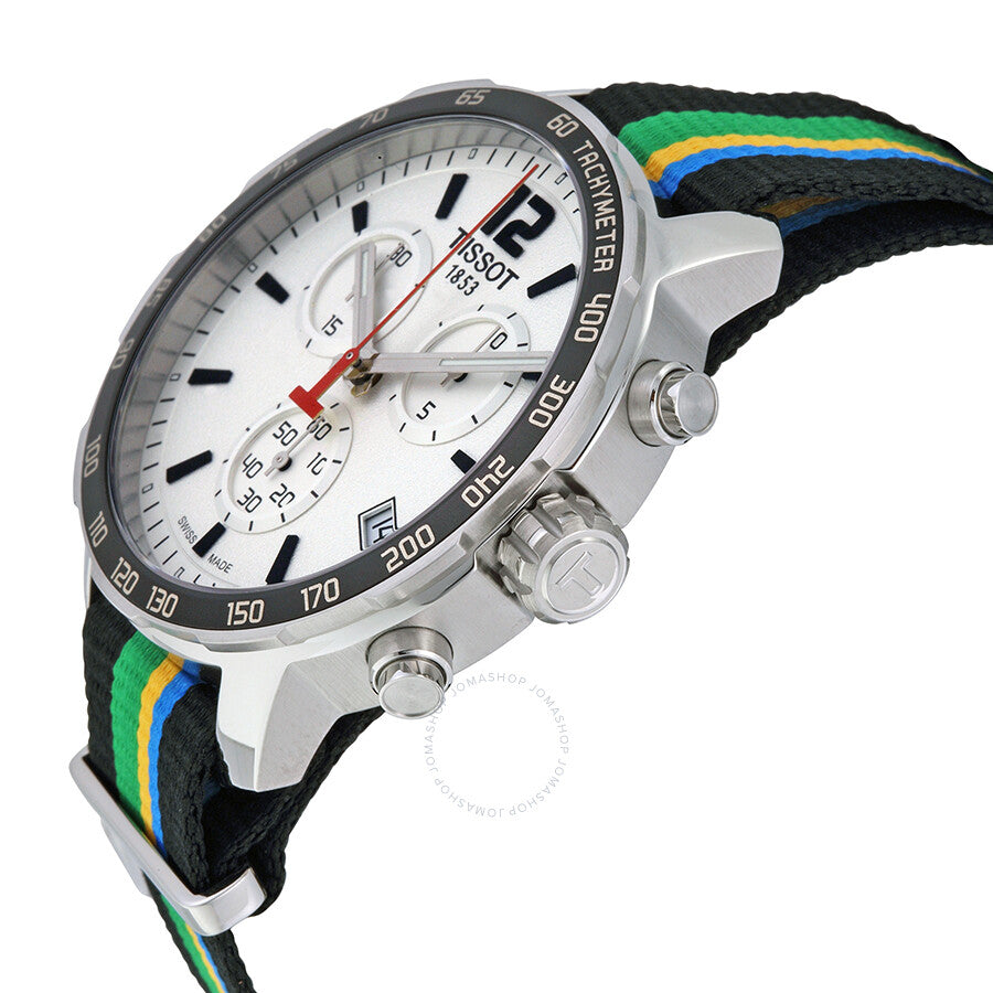 Tissot Quickster White Dial Striped Nylon Men's Watch T0954171703702 - Dawson Watches #2