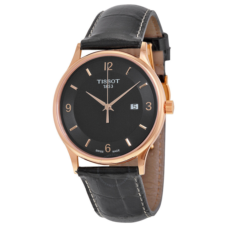 Tissot Rose Dream Quartz Black Dial Black Leather Men's Watch T914.410.46.057.00 - Dawson Watches