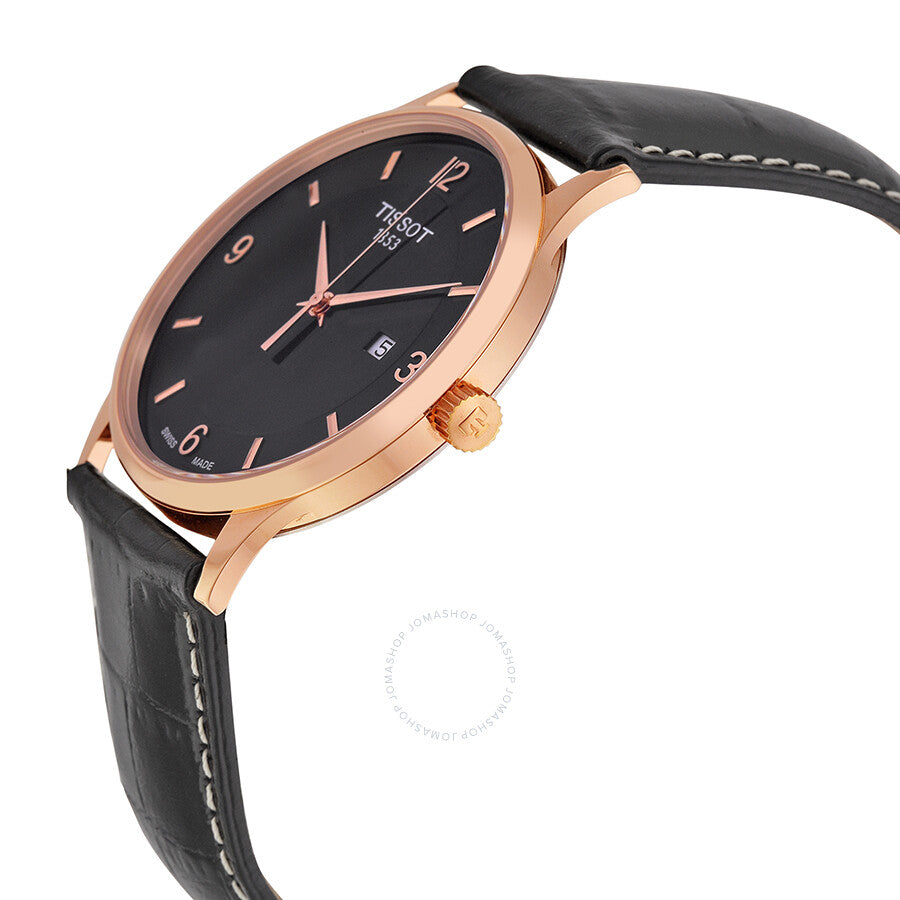 Tissot Rose Dream Quartz Black Dial Black Leather Men's Watch T914.410.46.057.00 - Dawson Watches #2