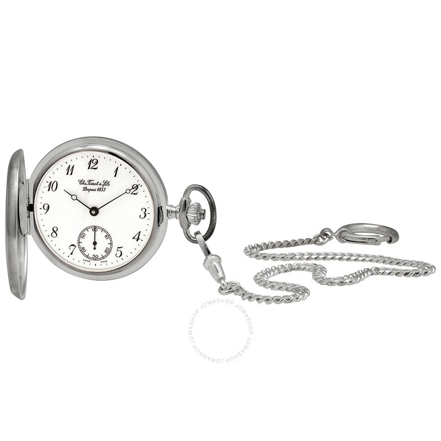 Tissot Savonnette Hand Wind White Dial Men's Pocket Watch T83.1.406.12 - Dawson Watches