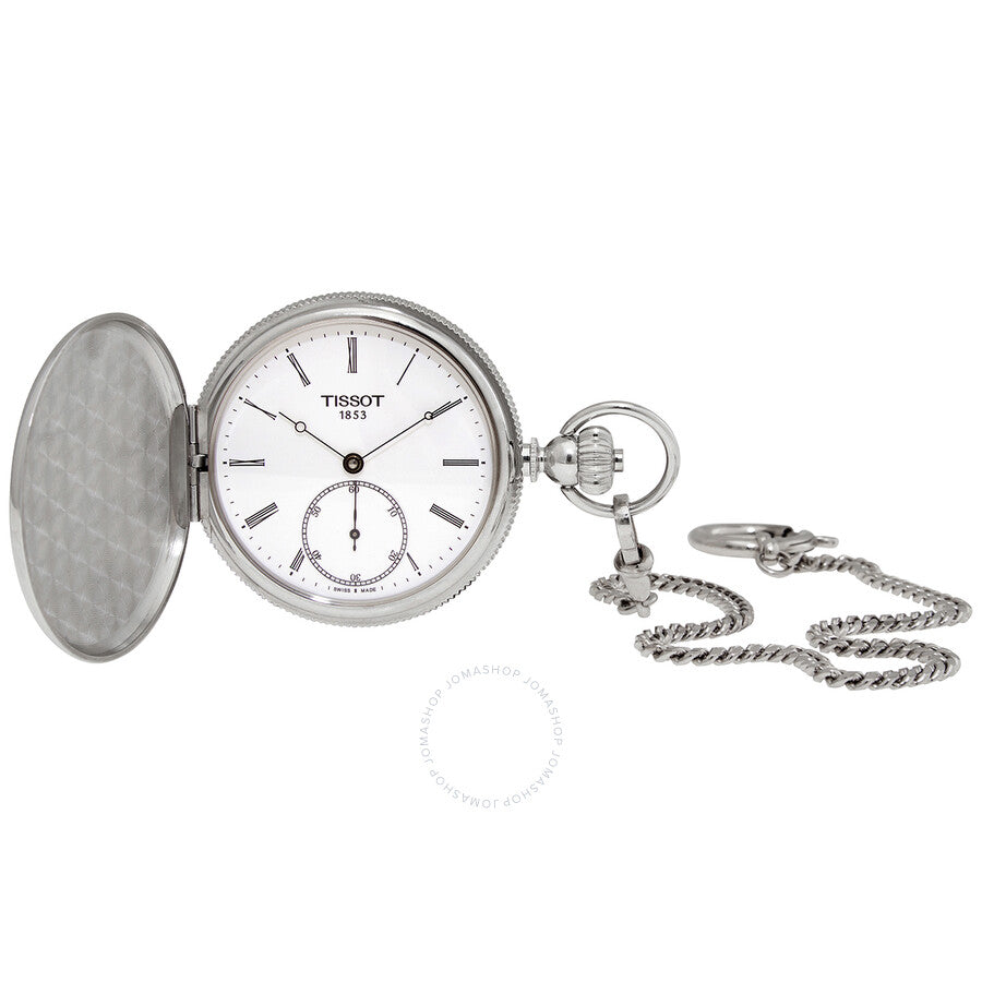 Tissot Savonnette Hand Wind White Dial Men's Pocket Watch T867.405.19.013.00 - Dawson Watches