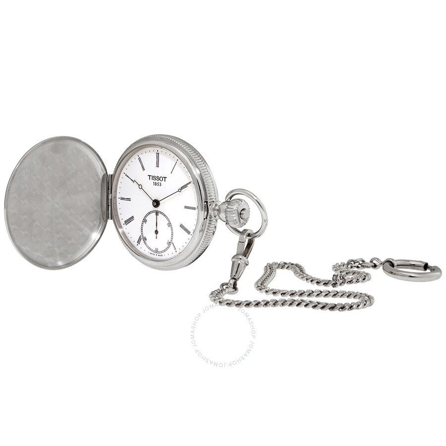 Tissot Savonnette Hand Wind White Dial Men's Pocket Watch T867.405.19.013.00 - Dawson Watches #2